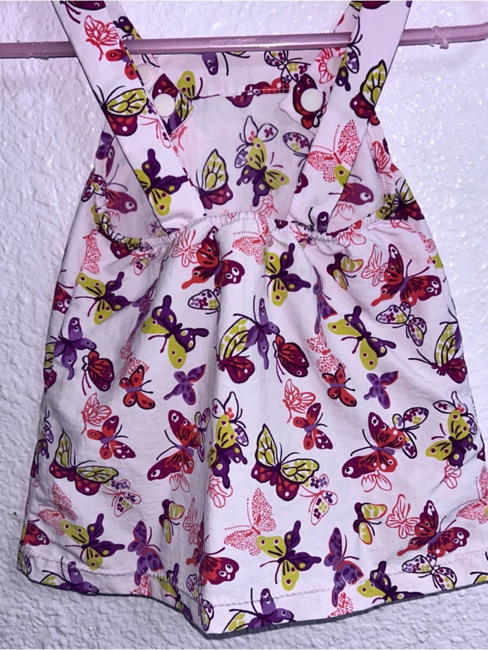 Patagonia Pink Dress with Purple and Yellow Butterfly Print - Picture 2 of 3